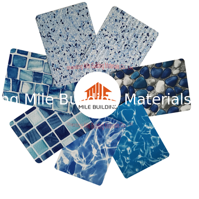 Colorful PVC foil waterproofing plastic membrane for district pool