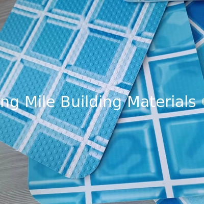 Anti-uv Reinforced With Fabric Blue Mosaic pvc swimming pool liner