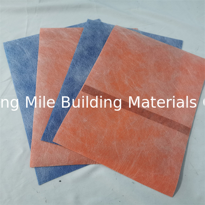 Antifracture 1m PP PE Waterproofing Fleece Membrane 0.5mm 0.6mm Blue Orange Color For Wet Room Toliet