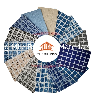Waterproof Membrane Pool Liner High Polymer 1.65mm 3D design Colorful Reinforced  PVC Liner