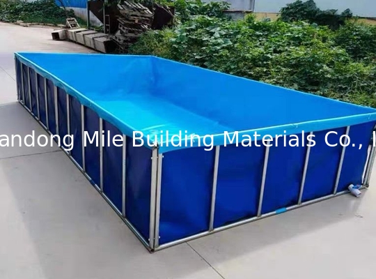 Above ground metal frame rectangular outdoor family swimming pool