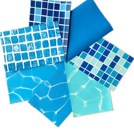Anti-uv Reinforced With Fabric Blue Mosaic pvc swimming pool liner