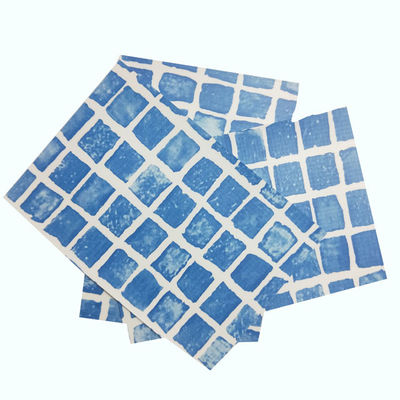 Anti-uv Reinforced With Fabric Blue Mosaic pvc swimming pool liner