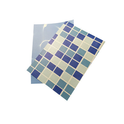 Blue mosaic Heating Weldable polyvinyl chloride pvc swimming pool liner