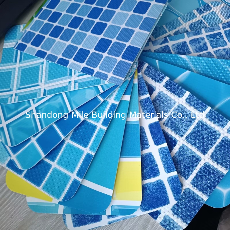 PVC material wateroofing liner,ASTM, ISO, CE,SGS, different colors and patterns, SPA, Villa pool
